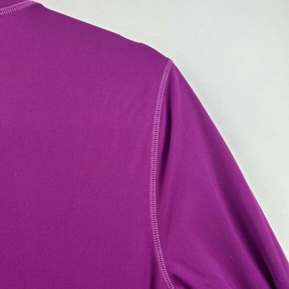 Athleta Women’s Medium Fuchsia 1/4 Zip Long Sleeve Adjustable Ruched Top - Picture 9 of 10